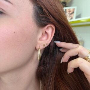 Argola Cravejada Semijoia