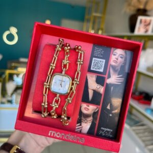 Relógio Feminino My Way Corrente Versátil Dourado