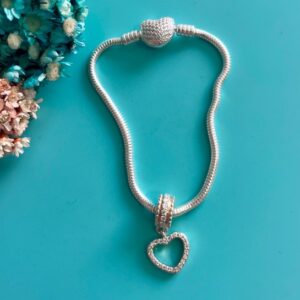 Berloque Coração Cravejado