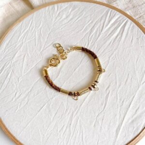 Pulseira Couro Estonado - para pingentes